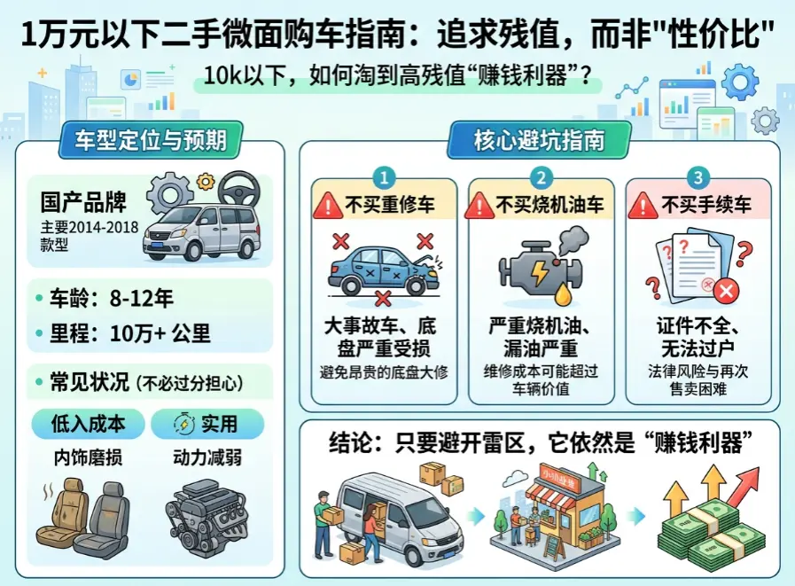 预算1万以内：如何挑到一辆靠谱的二手微型小货车？ 第1张