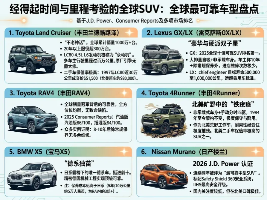 全球公认最耐开耐用suv推荐 第1张