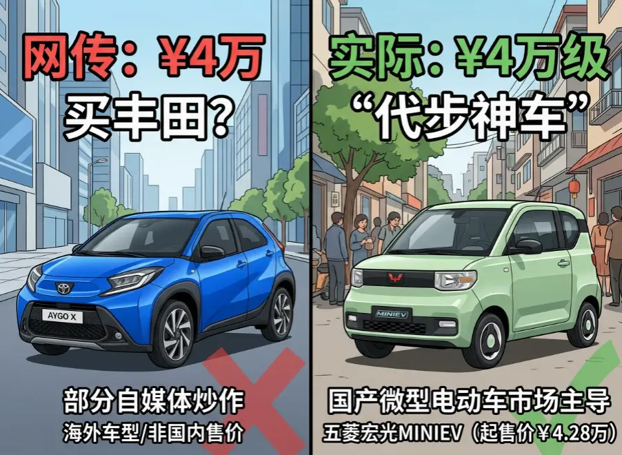 4万元买丰田迷你小车？真相可能让你醒醒：入门市场谁是真王者