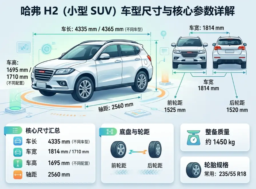 哈弗h2尺寸介绍 第1张