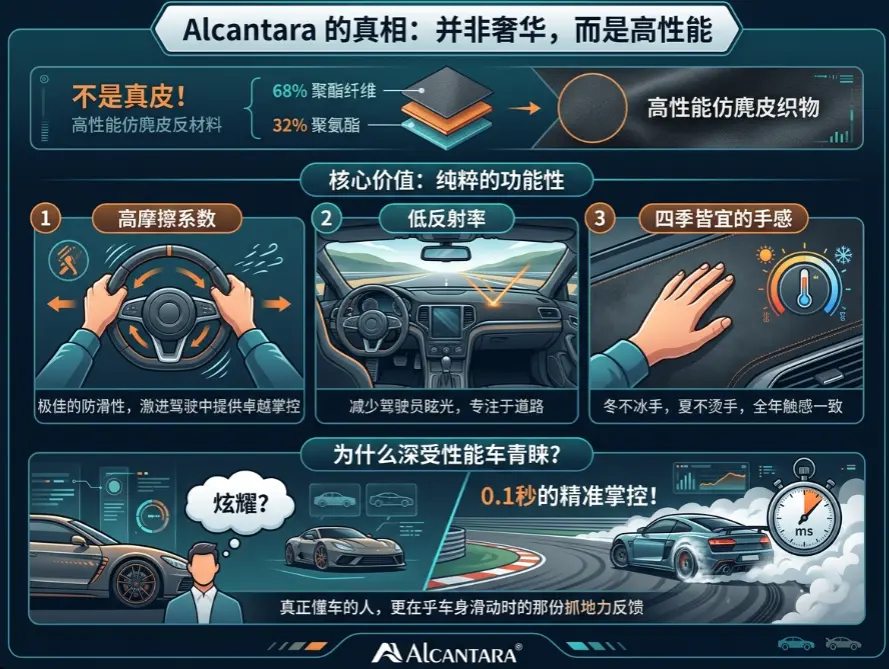 汽车Alcantara材料揭秘：比真皮贵却更实用的3个真相