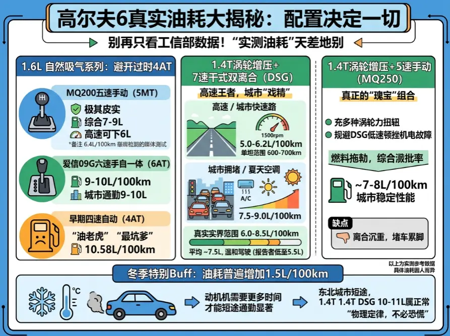 高尔夫6二手车：真实油耗能比日系车低？关键是看你选哪款变速箱