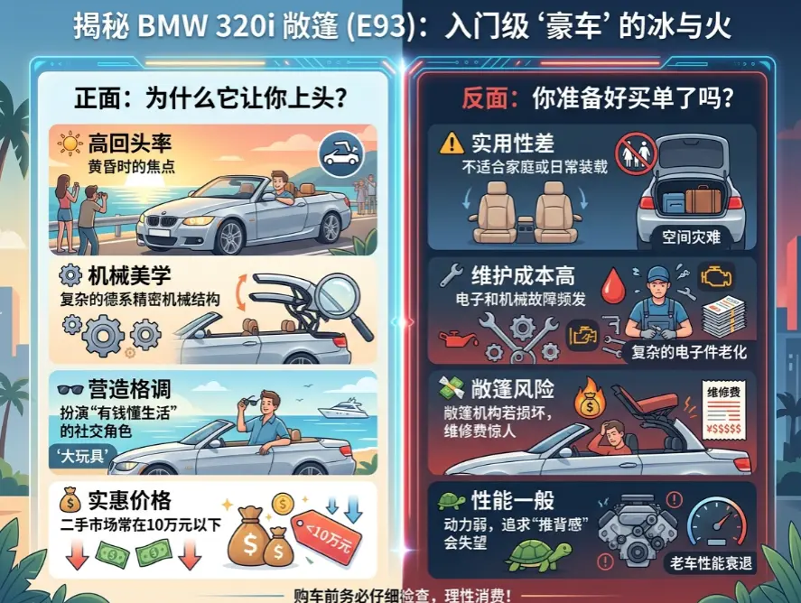 十万块买台“移动艺术品”？深度拆解宝马320i敞篷的浪漫与陷阱 第1张