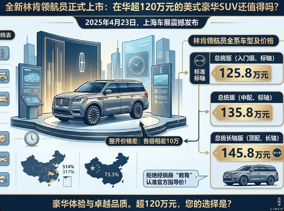 林肯领航员多少钱？2025全新一代价格全解析：125.8万起，但你真正该问的不是这个 第1张