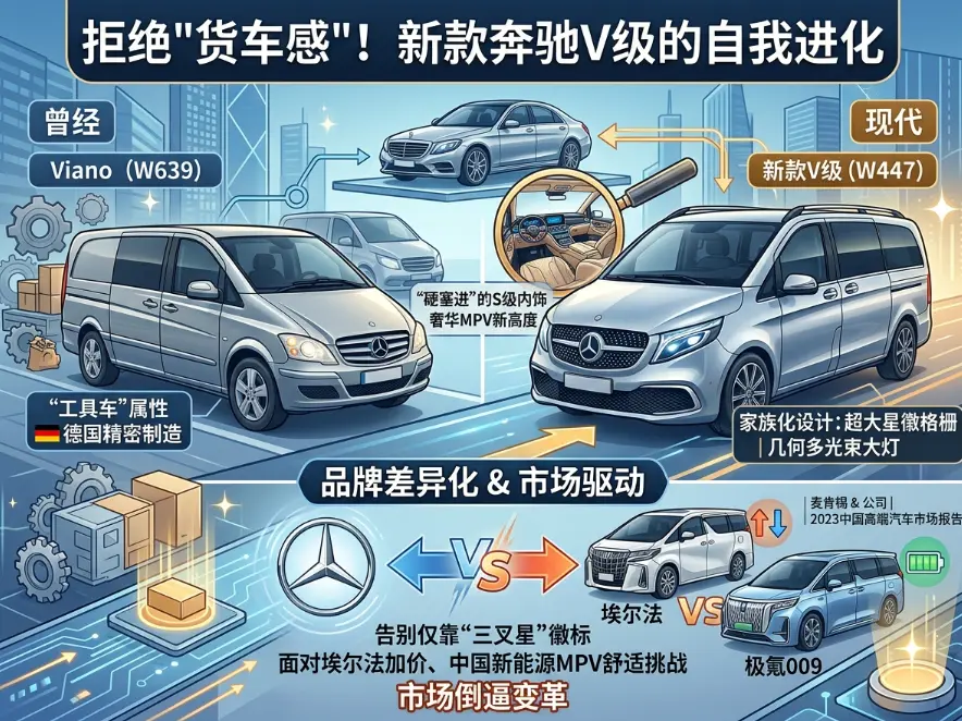 别再盯着丰田埃尔法了：新款奔驰MPV的“主权”进化，是真豪华还是最后的倔强？ 第1张