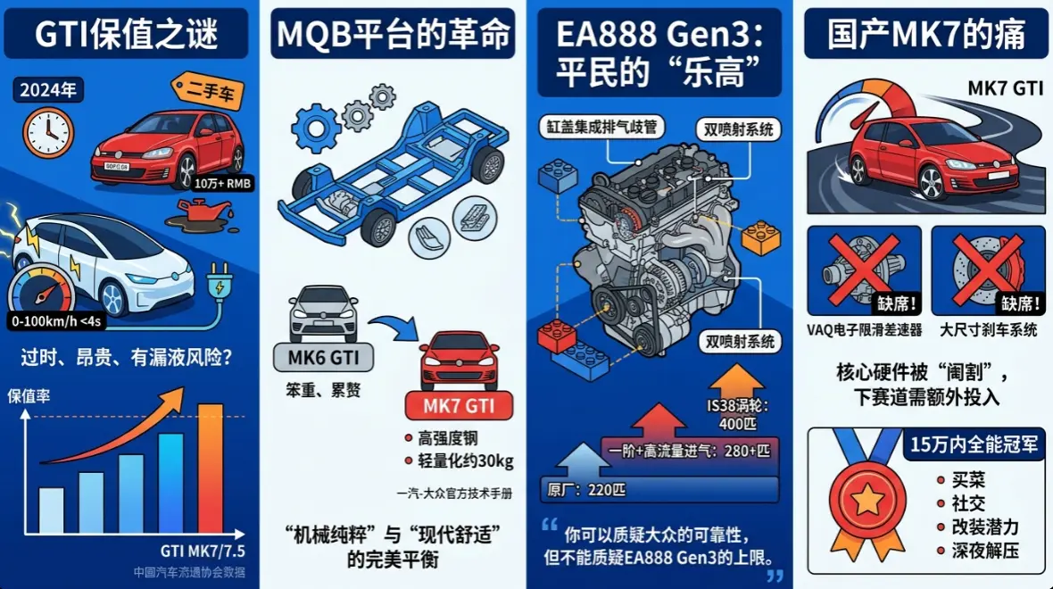 内燃机钢炮的谢幕余晖：为什么7代高尔夫GTI才是你绕不开的“朱砂痣”？ 第1张