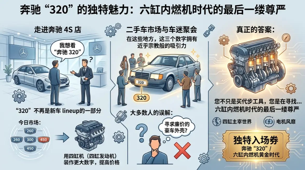 撕下“大奔”的标签：为什么懂车的人，都在满世界找一台“奔驰320”？ 第1张