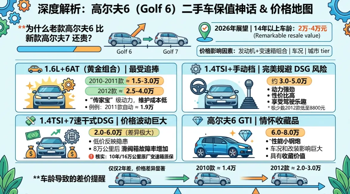 2026年二手高尔夫6行情速览：一台“老古董”凭啥比新款还保值？ 第1张