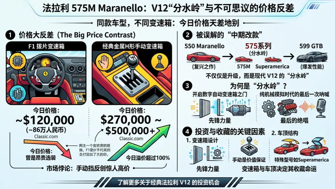 撕下“过渡车型”的标签：法拉利575，凭什么靠一根挡把赚出百万差价？