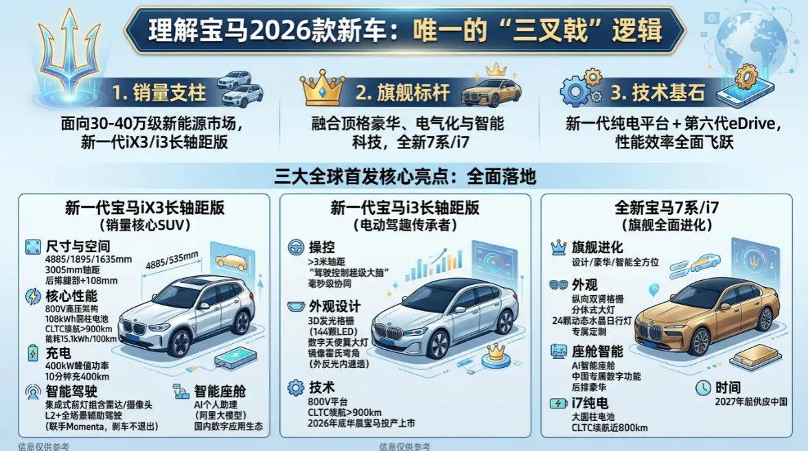 2026宝马最新款全解析：3款全球首发新车，不止900km续航，更颠覆了百年造车逻辑 第1张