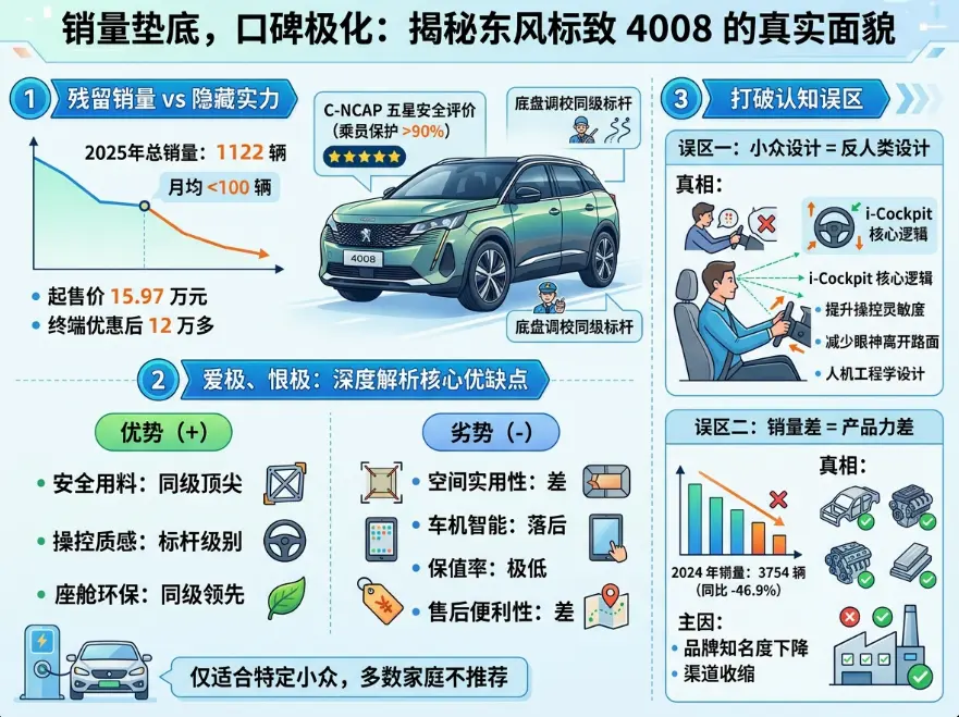 东风标致4008：销量垫底的法系操控王，到底值得买吗？ 第1张