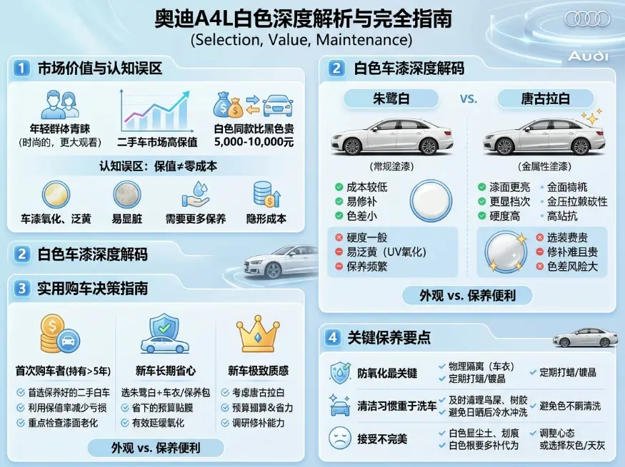 白色A4L，为何是“明智之选”与“甜蜜负担”的结合体？ 第1张
