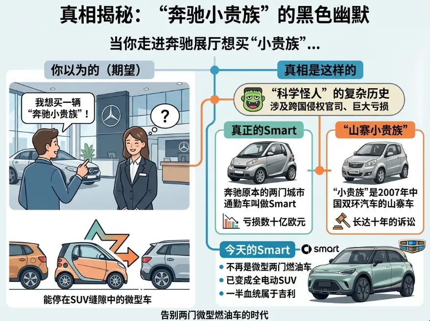 深扒「奔驰小贵族」：一场误传15年的命名乌龙，与亏损40亿欧元的微型车魔咒 第1张