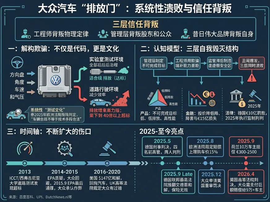 大众柴油轿车“排放门”：一场持续11年、烧掉330亿美元的系统性欺诈