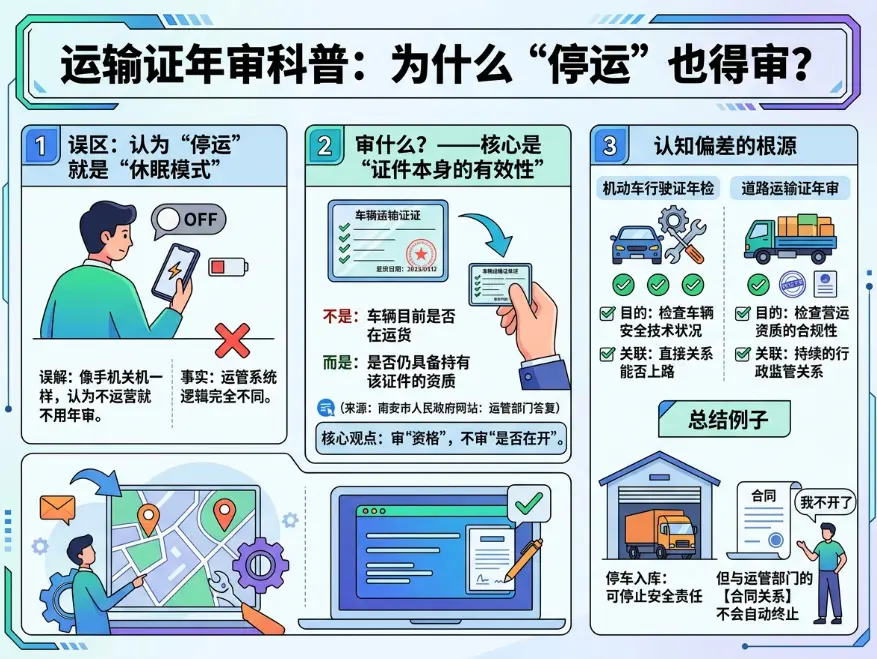 营运证报停≠免审通行证：一个让车主损失上万的认知陷阱