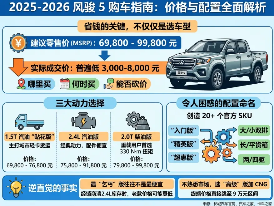 长城风骏5报价全解析：7万级皮卡的水有多深？ 第1张