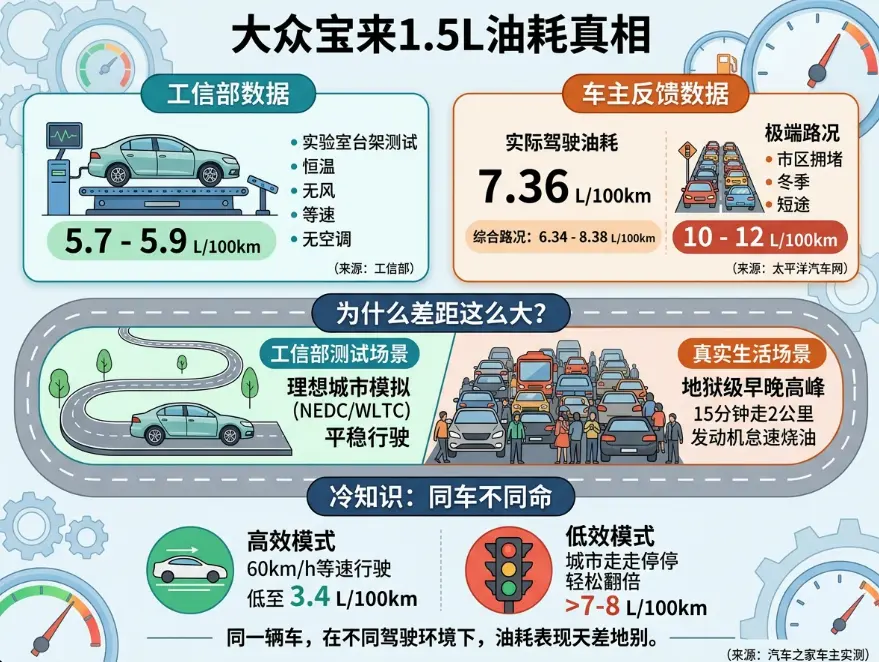 宝来油耗：为什么你看到的