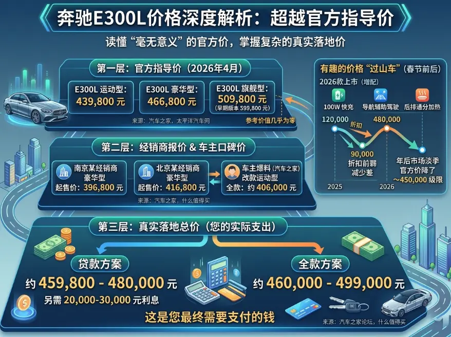 奔驰E300L价格迷雾：为什么你看到的