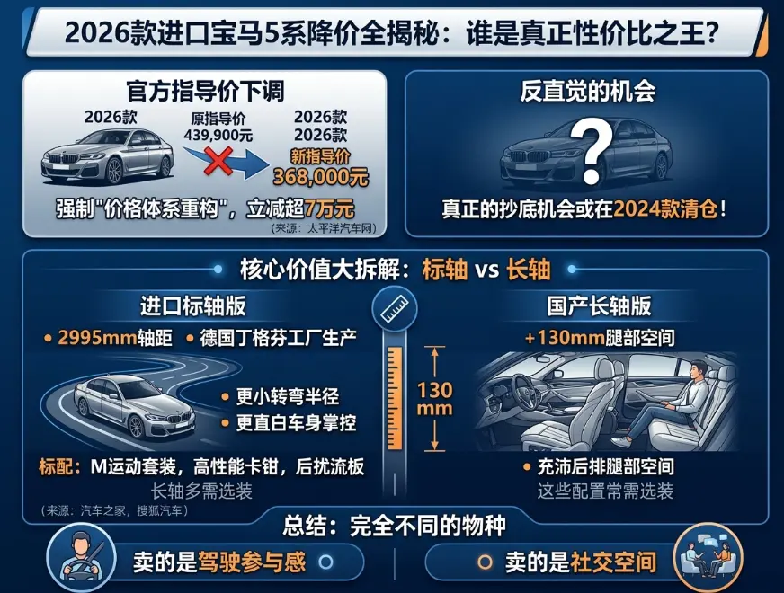 宝马5系进口版：为什么懂车的人反而在等"降价后的2024款"？