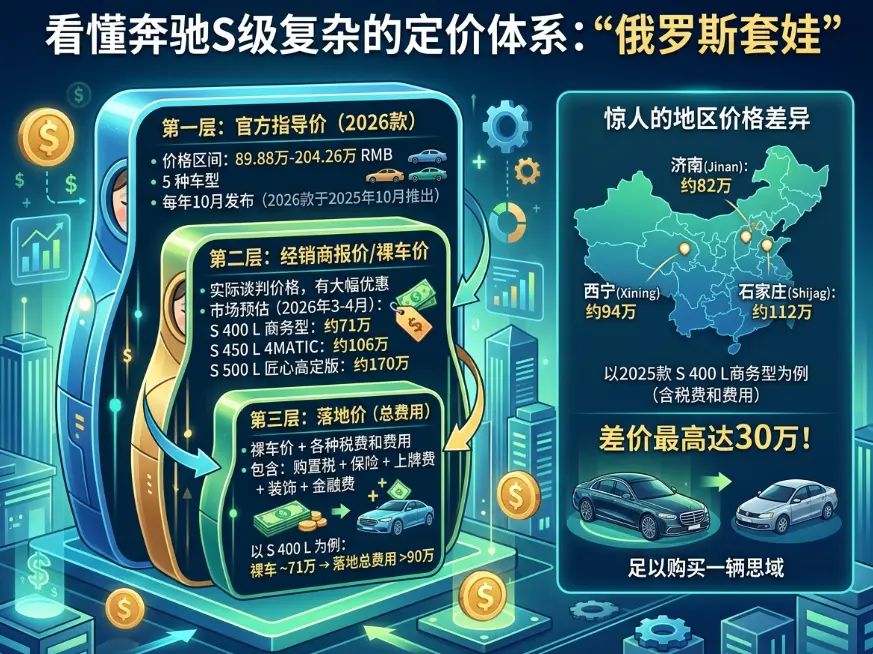 奔驰S级报价真相：为什么你看到的
