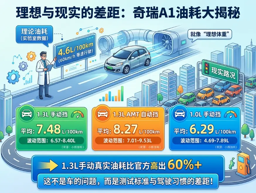 奇瑞A1油耗真相：一台被"官方数据"耽误的小车，真实表现到底如何？