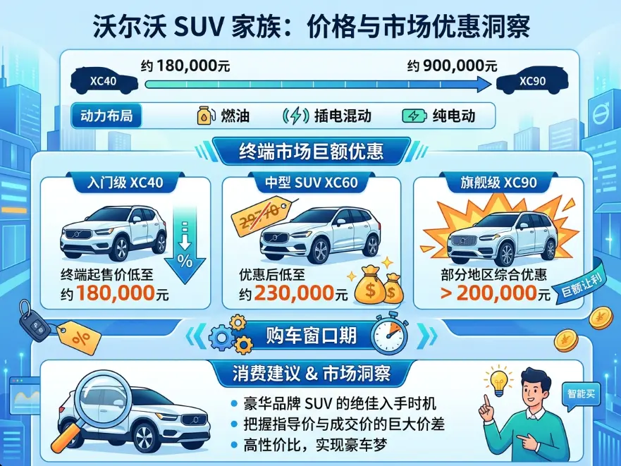 2026年沃尔沃SUV全系报价指南：从入门到旗舰，一文看懂真实终端价格 第1张