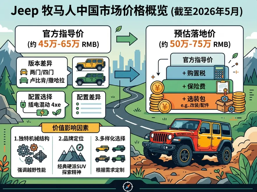 牧马人越野车报价全解析（2026最新版）：价格、配置与真实用车成本 第1张