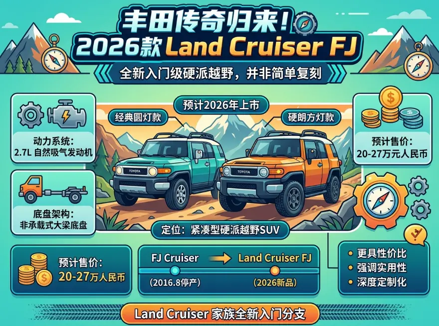 从停产到重生：丰田Land Cruiser FJ的前世今生与2026年回归全景解读 第1张