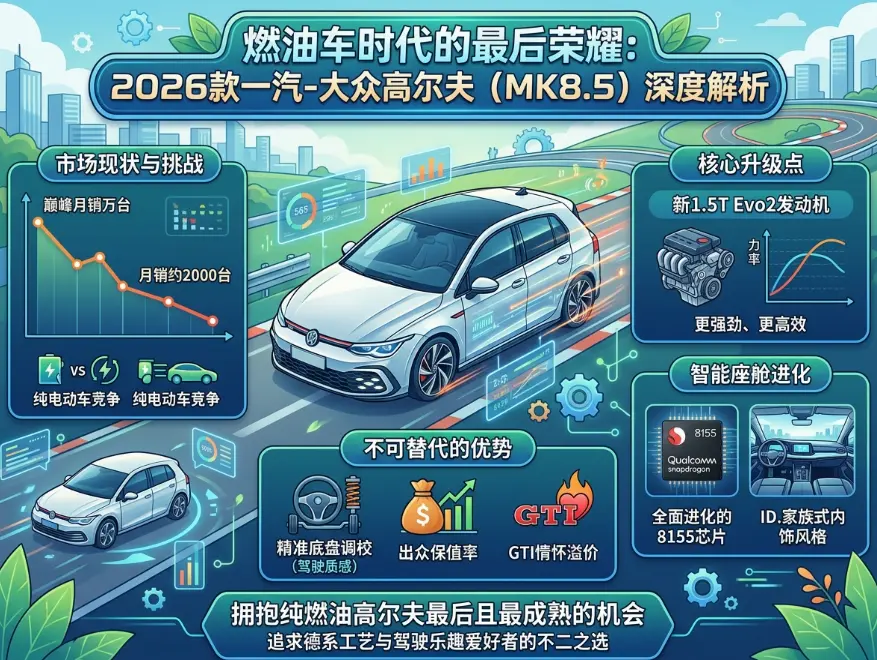 绝唱还是新生？2026深度解析一汽-大众高尔夫：当燃油经典遇上智能转折 第1张
