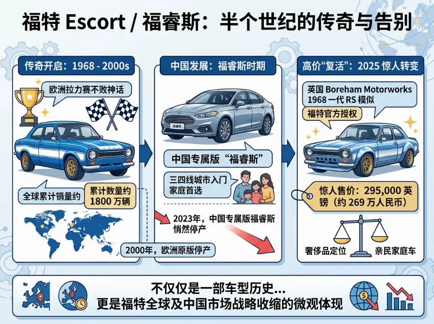 福特Escort：从1800万辆国民神车到269万元复刻传奇，一个名字的两重命运 第1张