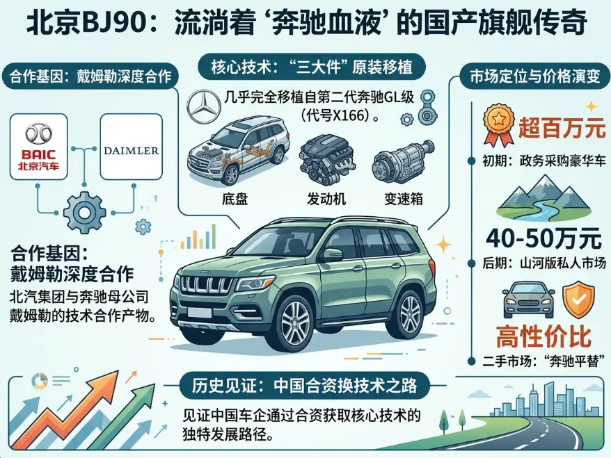 国产皮，奔驰魂：深度解构北京汽车B90（BJ90）的旗舰之路 第1张