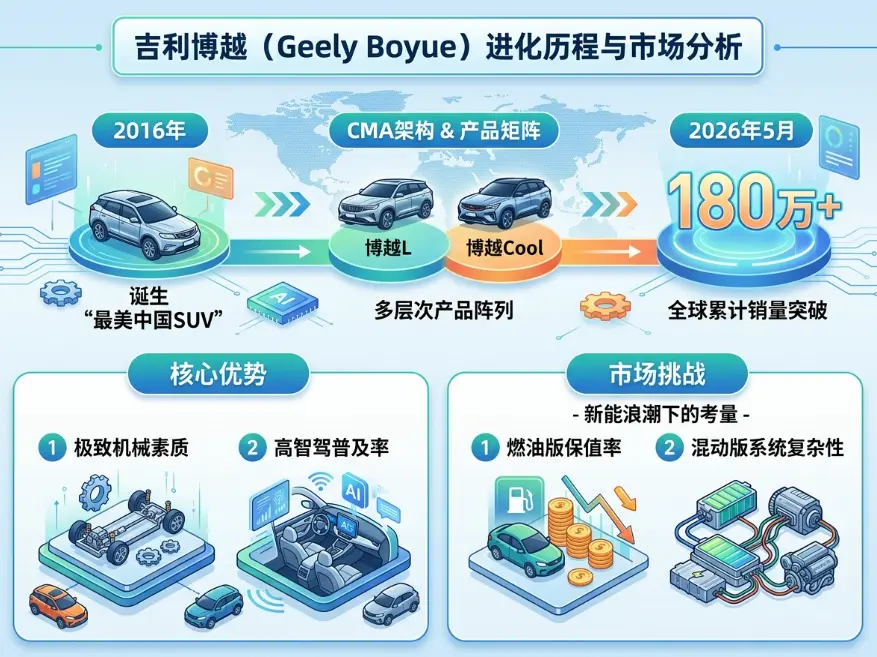 从“最美中国SUV”到智能架构标杆：吉利博越家族的十年进化与市场真相