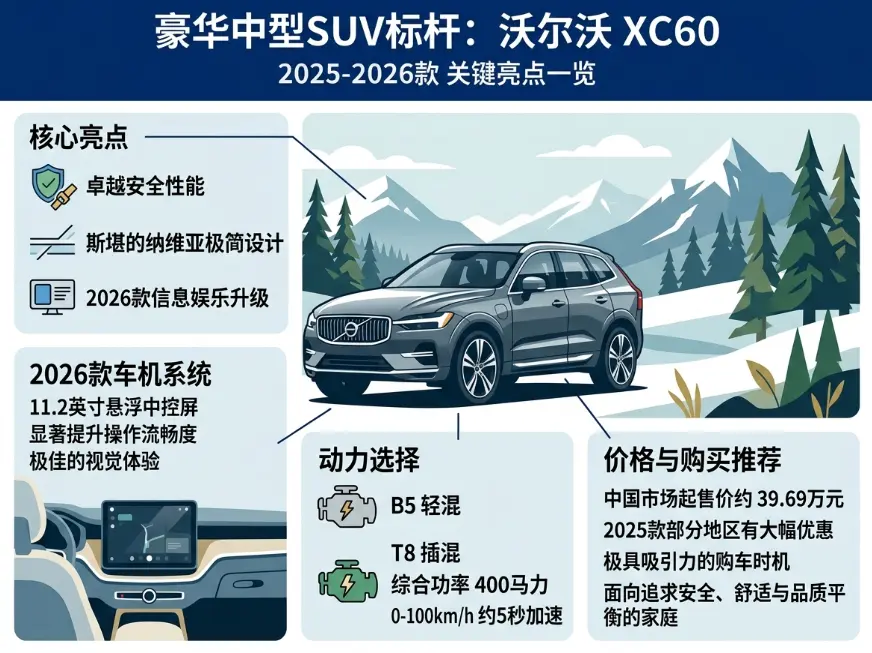 沃尔沃XC60怎么样？2026款深度评测：安全标杆的舒适进化之路 第1张