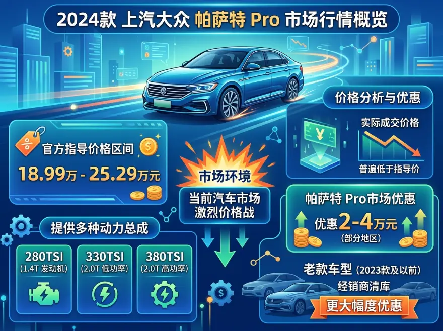 2025款帕萨特Pro全系报价解读：终端优惠后的落地价到底多少钱？ 第1张