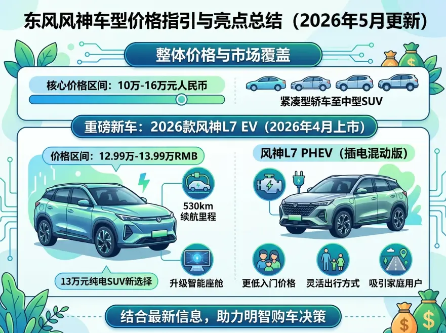 东风风神2026年价格全解析：从入门家轿到智能SUV，如何选择最适合你的那一款？ 第1张