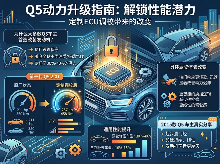 奥迪Q5改装全指南:从动力到内饰,避开90%新手踩的坑 第1张 奥迪Q5改装全指南:从动力到内饰,避开90%新手踩的坑 第1张