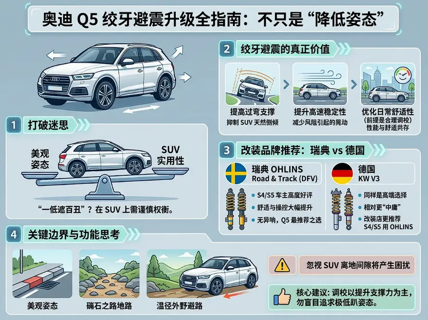 奥迪Q5改装全指南:从动力到内饰,避开90%新手踩的坑 第3张 奥迪Q5改装全指南:从动力到内饰,避开90%新手踩的坑 第3张