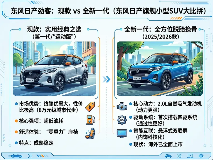 预算8万买合资SUV还看缤智？深度解析日产劲客：老款性价比拉满，全新2.0L+四驱何时破局？