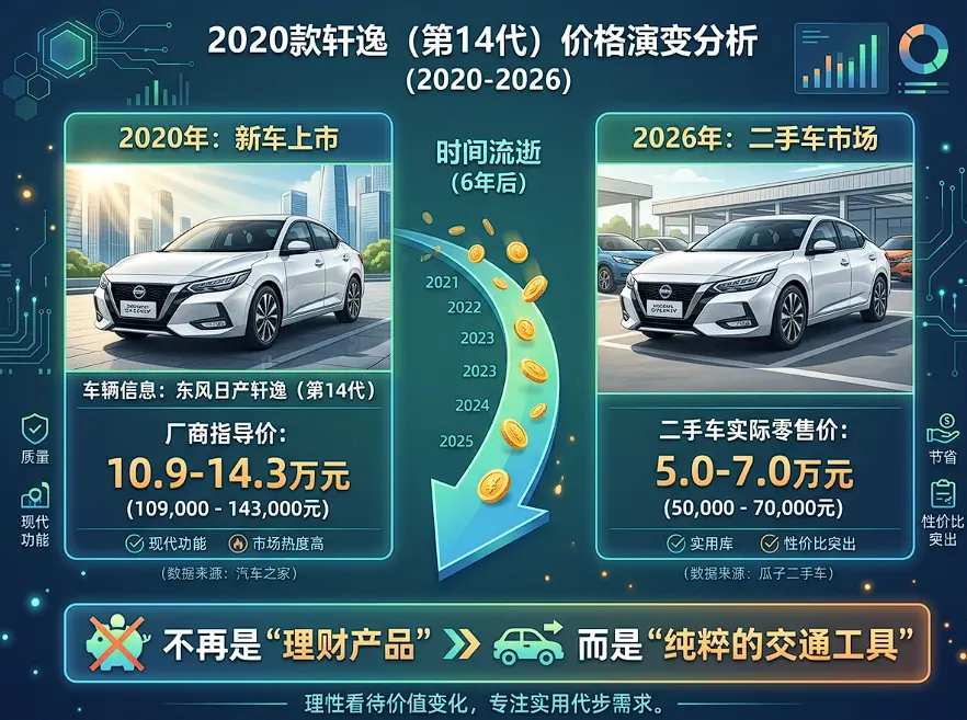 2026年还在搜“轩逸2020款报价”？别找了，当年14万的“神车”现在底牌全在这里