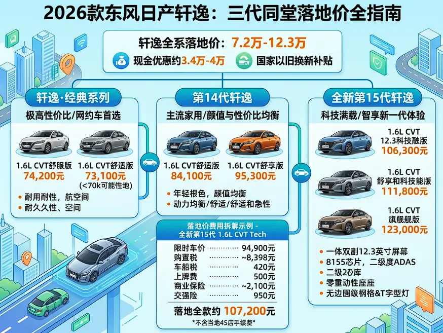 轩逸报价的真相:7万落地和5万买二手之间,藏着你不知道的选车逻辑 第1张 轩逸报价的真相:7万落地和5万买二手之间,藏着你不知道的选车逻辑 第1张