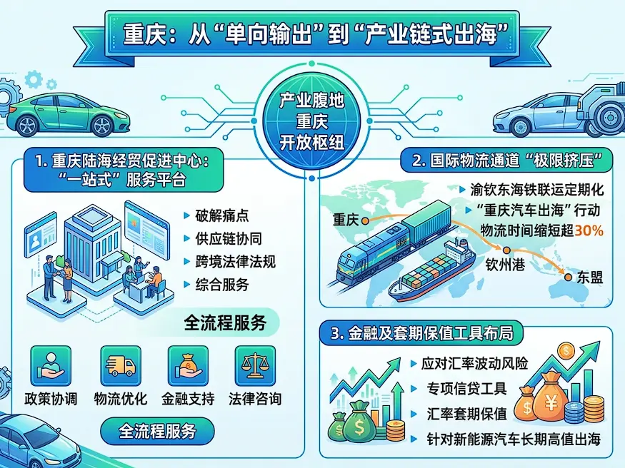 不再只卖车！从“单向输出”到“链式出海”，中国新能源汽车的重庆新解法 第1张