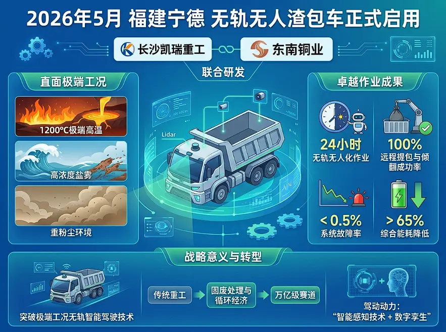 征服1200℃极端工况！从“智能运渣”到“绿色治渣”，看这家中国制造如何用无人驾驶突围万亿绿碳赛道