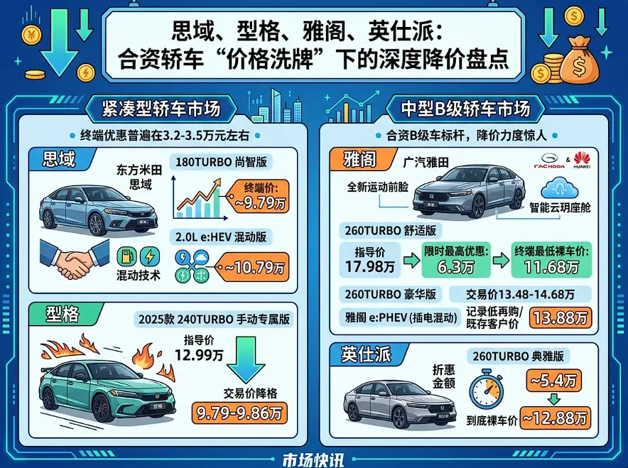 雅阁跌到11万，奥德赛直降6万：2026本田汽车疯狂“砸盘”，现在能抄底吗？