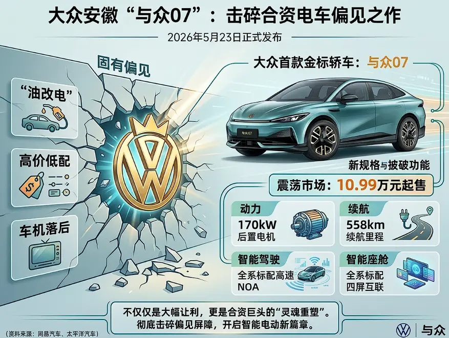 10.99万起的高速NOA与四屏座舱,金标大众与众07是合资电车的翻身仗吗? 第1张 10.99万起的高速NOA与四屏座舱,金标大众与众07是合资电车的翻身仗吗? 第1张