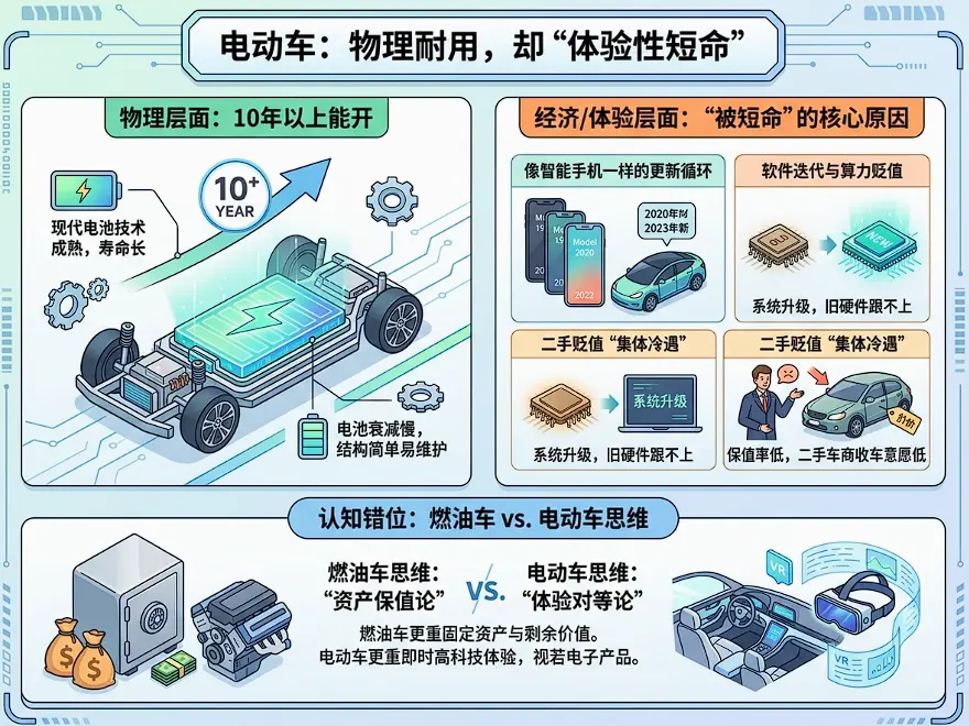 “油车开10年，电车行吗？”：智能机干掉大哥大，底牌其实根本不是“寿命”
