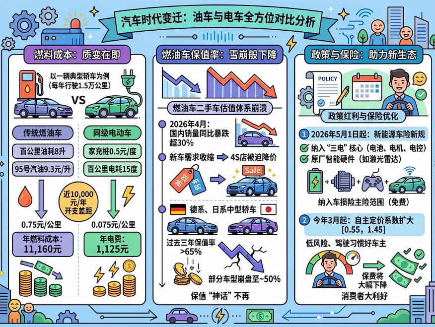 9.3元油价与61%渗透率交汇：2026年，普通人、中产和富豪该如何选车？