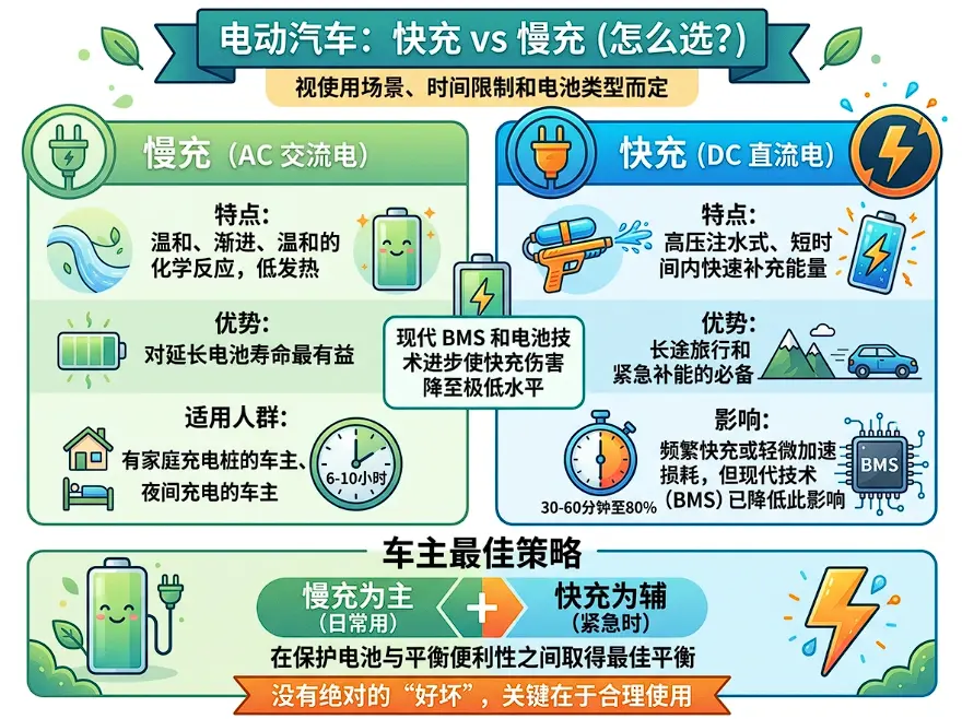 电动汽车“快充”和“慢充”哪个更好