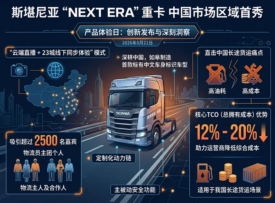 “公路之王”更接地气：深剖斯堪尼亚“南通造”NEXT ERA重卡，如何用“中国智慧”重塑长途货运TCO价值？