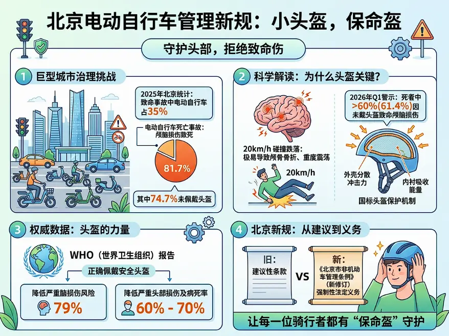 “保命盔”成首都新风尚：北京致全体市民感谢信背后，超400万电动车出行正迎来哪些巨变？ 第1张