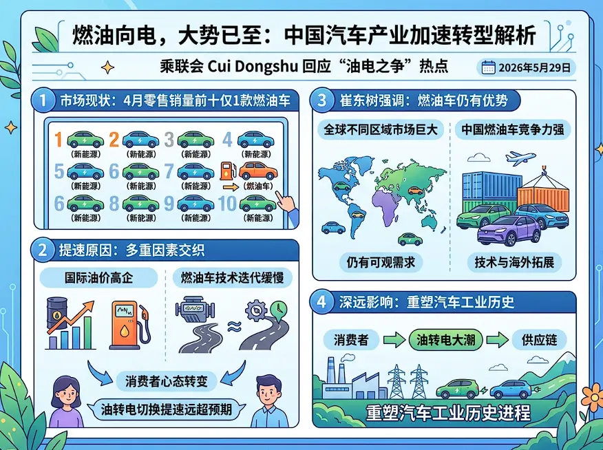 燃油车时代的“休克式”退潮：4月销量前十仅剩一根独苗，我们该如何看待油电之变？
